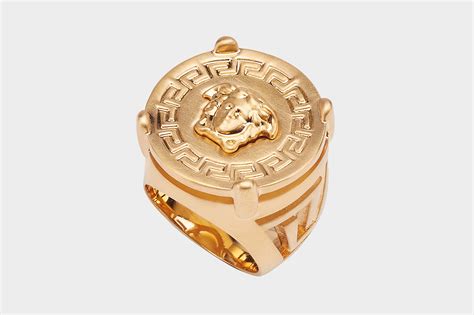 versace mens signet ring